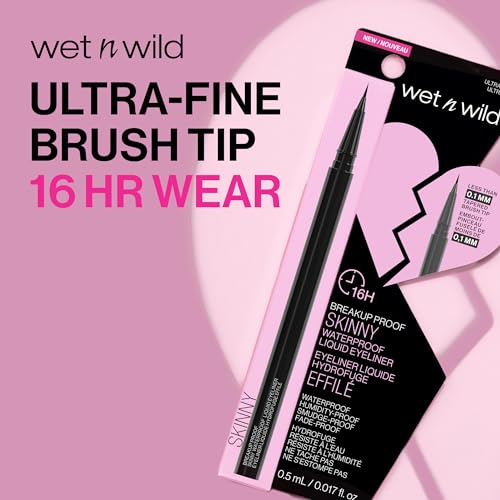 wet n wild Mega Last Breakup Proof Liquid Eyeliner - Ultra-Fine Brush, Waterproof, Long-Lasting - Cruelty-Free & Vegan - Ultra Black - Image 2