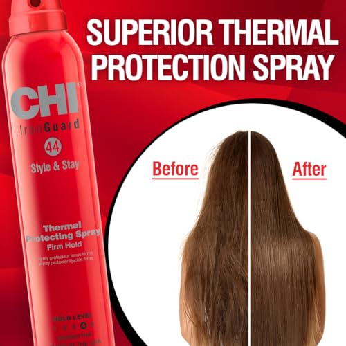 CHI 44 Iron Guard Style & Stay Firm Hold Protecting Spray, Heat Protectant & Hairspray for a Long-Lasting Hold, Sulfate & Paraben-Free, 10 Oz - Image 3