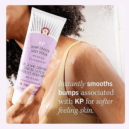 First Aid Beauty - KP Bump Eraser Body Scrub with 10% AHA, Keratosis Pilaris Skin Exfoliater with Glycolic and Lactic acids, Helps Reduce Chicken Skin Bumps, Safe for Sensitive Skin, 4 oz - Image 4