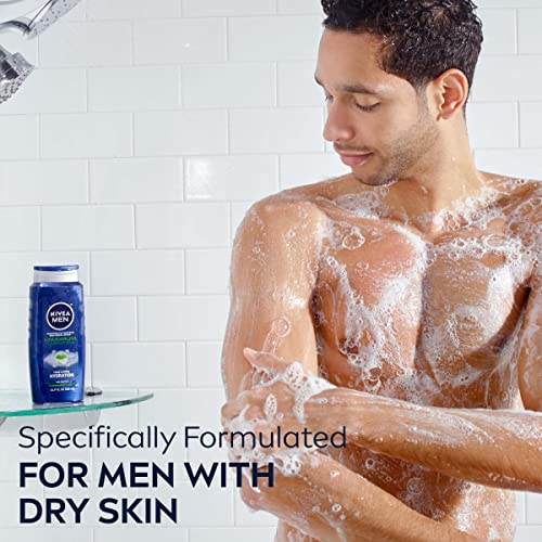 NIVEA MEN Maximum Hydration Body Wash with Aloe Vera, Long-Lasting Hydrating Body Wash for Men, 3 Pack of 16.9 Fl Oz Bottles - Image 7