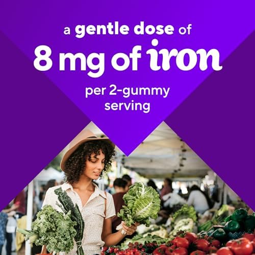 Vitafusion Iron Gummy Vitamin Supplement, Supports Red Blood Cell Production*, Guava Hibiscus Flavor, 30 Servings, 60 Count - Image 4