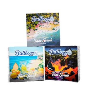 Soap: Face Scrub 3-Pack - Variety Pack (Activated Charcoal, Coconut Cove, Lemonade) Natural and Powerful Cleansing for Athletes