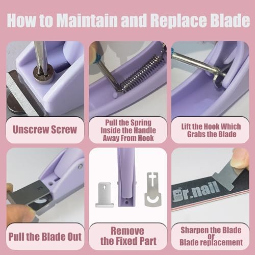 Acrylic Nail Clippers with Magnets Sizer, Fake Acrylic Nail Cutter for Nail Tips False Gel Nail Tips Cutters, Artificial Nail Tip Trimmer Almond Nail Shaper Nail Tools with Cuticle Pusher - Image 5