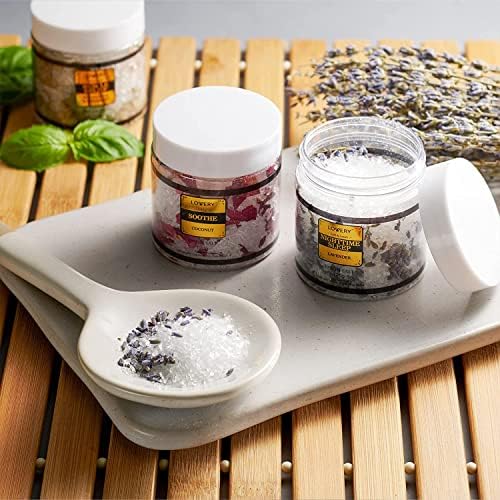 Epsom Bath Salts Gift Set, Relaxing Spa Salt with Essential Oils - Lavender, Eucalyptus Spearmint, Lemon Basil, Coconut, Tea Tree, Honey Almond, Self Care Elephant Gifts for Women Who Have Everything - Image 5
