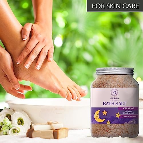 Calming Bath Salts 46 Oz - 1300g - w/Sandalwood & Lavender & Bergamot Essential Oils - Natural Bath Sea Salts 1.3 kg - Good Sleep - Relaxing - Body Care - Beauty - Aromatherapy - Image 8