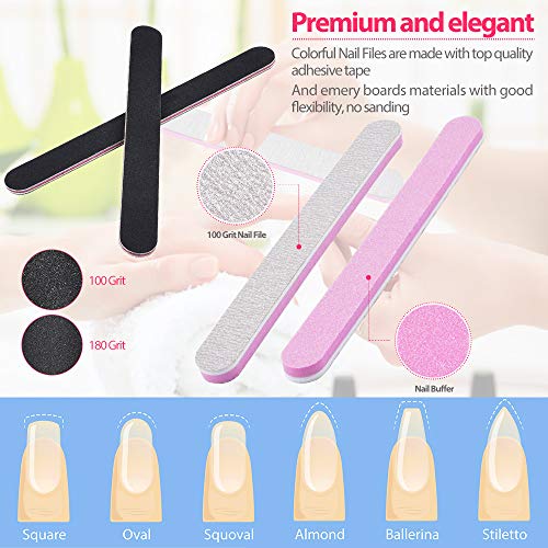 Clear Coffin Nail Tips Set, MORGLES 500pcs Long Nail Tips for Acrylic Nails Professional Half Cover Ballerina French Nail Tips Fake Nails Kit with Nail Glue, Clipper, Files, Cuticle Pusher and Fork - Image 7