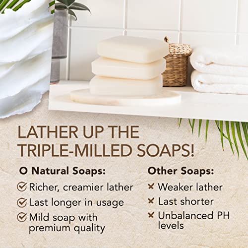 O NATURALS 3-Pack Organic Coconut & Shea Butter Soap Bar 4oz each Set - 100% Vegan Cold Process Bar Soap Scented Premium Essential Handmade Soap - Natural Soap for Men Women, Face, Body - Image 7