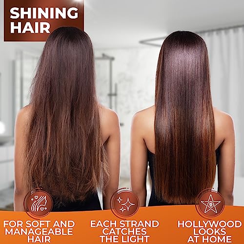 Moroccan Argan Oil Shampoo and Conditioner Set - Sulfate Free, Anti Frizz Hydrating Care for Women - Deep Moisturizing Treatment for Color, Keratin Treated, Curly, Damaged and Dry Hair - Image 3