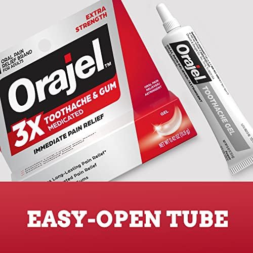 Orajel 3X for Toothache & Gum Pain: Maximum Gel Tube 0.42oz - From #1 Oral Pain Relief Brand - Orajel for Instant Pain Relief - Image 9