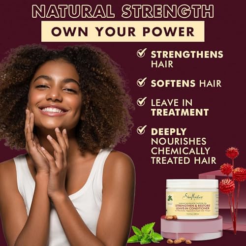 SheaMoisture 100% Pure Jamaican Black Castor Oil Leave In Conditioner For Damaged Hair and To Soften Detangle Hair 11.5oz - Image 7