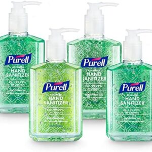 PURELL Advanced Hand Sanitizer Soothing Gel, Fresh Scent, 8 fl oz Pump Bottle (Pack of 4), 9674-06-ECDECO