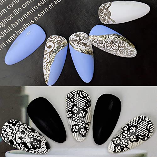 Biutee 5pcs Nail Stamping Plates + 1 Stamper + 1 Scraper Lace Flower Animal Pattern Nail Art Stamp Stamping Template Image Plate Nail Art Stamper Scraper Nails Tool - Image 6