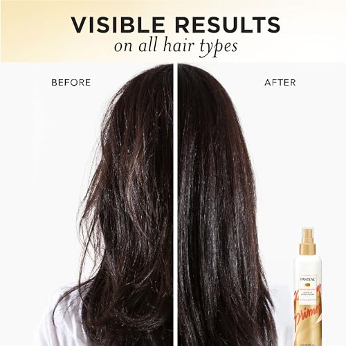 Pantene Conditioning Detangler Spray, Pro-V Repair & Protect, Nutrient Boost for Damaged Hair, Antioxidant Enriched, Leave-In Conditioner, Smooth & Shine, Sulfate-Free, 8.5 Fl Oz, 3 Pack - Image 3