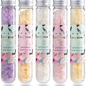 B.C. Beauty Concepts Aromatherapy Bath Salts- Epsom Salts for Soaking, Relaxing Bath Spa Set, Scented in Vanilla Almond, Shea Butter, Sweet Mint, Honey Rose, and Lavender, Sage Floral
