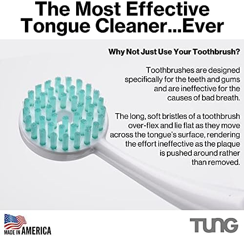 Tung Tongue Gel | Fresh Mint Tongue Cleaning Paste | Bad Breath and Halitosis | Mouth Odor Eliminator | Use with Tongue Brushes & Scrapers | Made in America (2 Pack) - Image 3