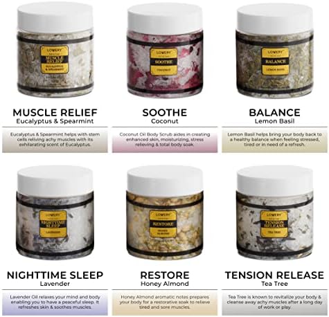 Epsom Bath Salts Gift Set, Relaxing Spa Salt with Essential Oils - Lavender, Eucalyptus Spearmint, Lemon Basil, Coconut, Tea Tree, Honey Almond, Self Care Elephant Gifts for Women Who Have Everything - Image 7