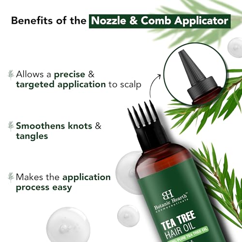 Botanic Hearth Tea Tree Oil for Hair | With Jojoba & Grapeseed Oils | Soothes Itchy Scalp & Fights Dandruff | Non GMO Verified | 6.7 fl oz - Image 8
