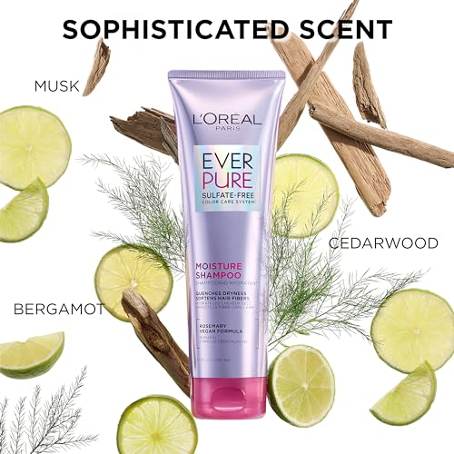 L'Oreal Paris Moisture Sulfate Free Shampoo and Conditioner Set, Hair Care for Color-Treated Hair with Rosemary Botanicals, EverPure, 1 Kit - Image 5