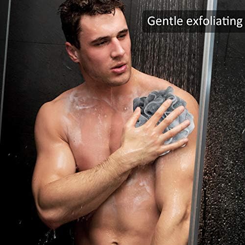 Loofah Bath Sponge Luffa Loofa Body Scrubber Soft Mesh Pouf Wash Puff Shower Puff Shower Ball Exfoliating Shower Sponge Pack of 4 (60g/pcs) - Image 6