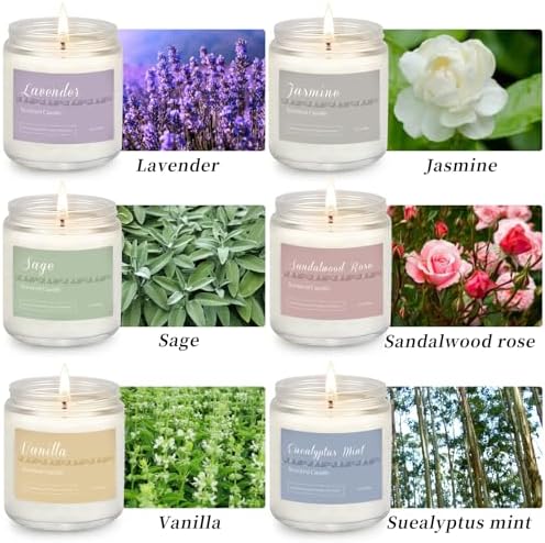 6 Pack Candles for Home Scented Aromatherapy Candles Gifts Set for Women, Lavender Candle, 37.8 oz 300 Hour Long Lasting Candles, Stocking Stuffers, Birthday, Valentine, Christmas, Anniversary Present - Image 3