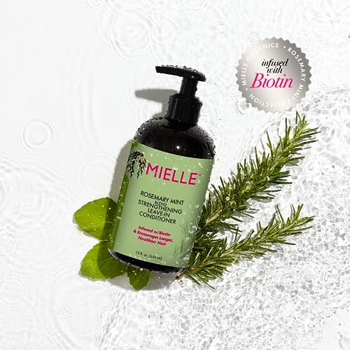 Mielle Organics Rosemary Mint Strengthening Leave-In Conditioner, Supports Hair Strength, Smooth Conditioner for Dry and Crinkled Hair, Weightless Hair Treatment - Image 6