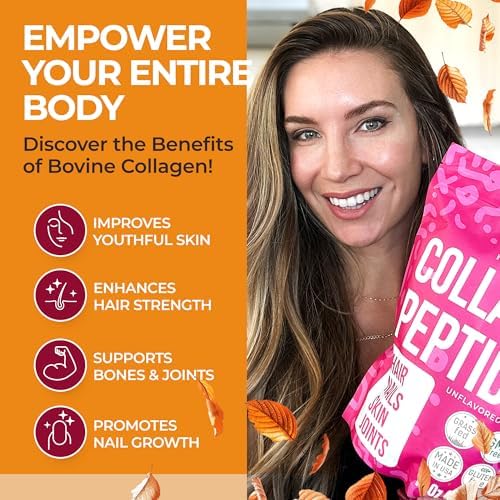 Collagen Peptides Powder for Women Hydrolyzed Collagen Supplements Types I - III Non-GMO Grass-Fed Gluten-Free Kosher Pareve Unflavored Easy to Mix Drink Healthy Hair Skin Joints Nails 10 Oz - Image 2