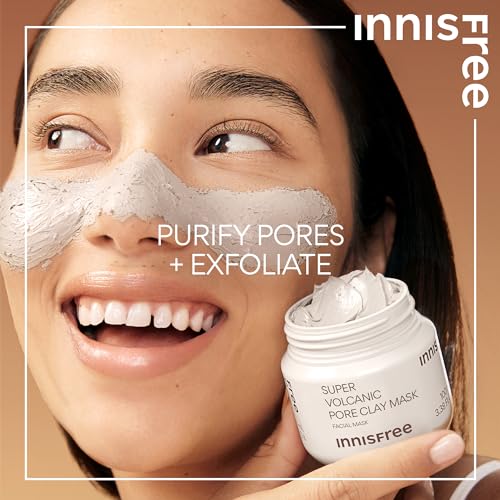innisfree Super Volcanic Pore Clay Mask, Korean Pore Clearing Clay Mask with Volcanic Clusters and AHA - Image 4