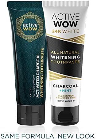 Active Wow Activated Charcoal Toothpaste - Charcoal Toothpaste for Whitening, Charcoal Teeth Whitening, Made with Organic Coconut Oil & Xylitol, Charcoal Activated Toothpaste (4 Ounce (Pack of 1)) - Image 2