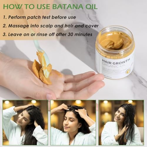 Pure Batana Oil - Natural Hair Treatment for Deep Nourishment, Repair, and Growth - Enhances Smoothness and Reduces Tangles - Easy Application for Maximum Hydration - Image 4