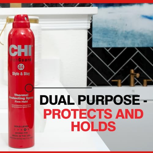 CHI 44 Iron Guard Style & Stay Firm Hold Protecting Spray, Heat Protectant & Hairspray for a Long-Lasting Hold, Sulfate & Paraben-Free, 10 Oz - Image 7