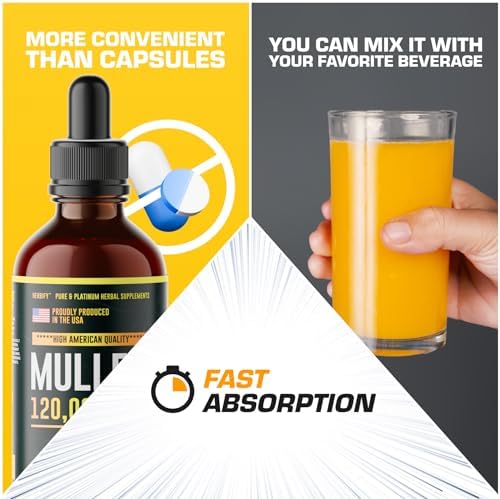 HERBIFY Mullein Drops - Lung Cleanse - Leaf Extract - Powerful Mullein for Immune Support,Detox & Respiratory Support - Made in USA - Herbal Supplements - 4 Oz - Image 3