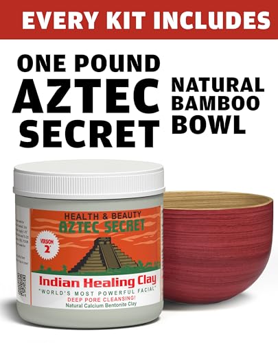 Aztec Secret Essential Indian Clay Mask Kit by Etana – 100% Natural Calcium Bentonite for Deep Pore Cleansing - Facial, Hair & Body Detox Set With Accessories - Image 2