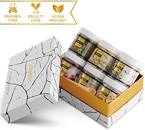 Epsom Bath Salts Gift Set, Relaxing Spa Salt with Essential Oils - Lavender, Eucalyptus Spearmint, Lemon Basil, Coconut, Tea Tree, Honey Almond, Self Care Elephant Gifts for Women Who Have Everything - Image 6