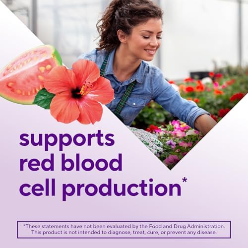 Vitafusion Iron Gummy Vitamin Supplement, Supports Red Blood Cell Production*, Guava Hibiscus Flavor, 30 Servings, 60 Count - Image 2