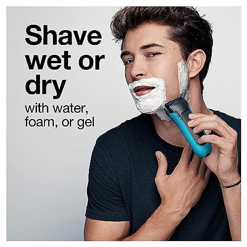 Braun Electric Series 3 Razor with Precision Trimmer, Rechargeable, Wet & Dry Foil Shaver for Men, Blue/Black, 4 Piece - Image 5