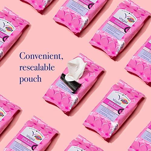 Vagisil Odor Block Daily Freshening Wipes for Feminine Hygiene in Resealable Pouch, Gynecologist Tested & Hypoallergenic, 20 Wipes (Pack of 1) - Image 5