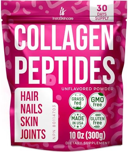 Collagen Peptides Powder for Women Hydrolyzed Collagen Supplements Types I - III Non-GMO Grass-Fed Gluten-Free Kosher Pareve Unflavored Easy to Mix Drink Healthy Hair Skin Joints Nails 10 Oz - Image 8