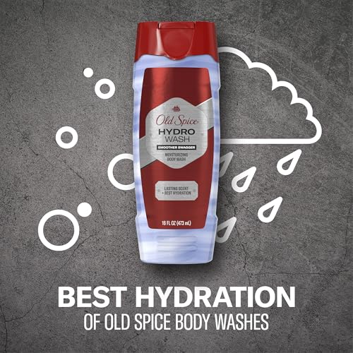 Old Spice Body Wash Hydro Wash for Men, 2 in 1 Lasting Scent + Hydration, Hardest Working Collection, Smoother Swagger Scent, 16 Ounce (Pack of 4) - Image 4