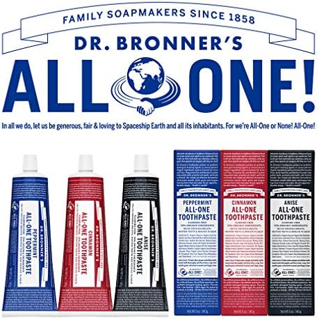 Dr. Bronner’s - All-One Toothpaste (Anise, 5 Ounce) - 70% Organic Ingredients, Natural and Effective, Fluoride-Free, SLS-Free, Helps Freshen Breath, Reduce Plaque, Whiten Teeth, Vegan - Image 6