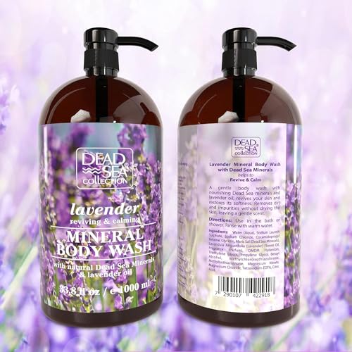 Dead Sea Collection Lavender Body Wash for Women and Men - with Pure Dead Sea Minerals and Lavender Oil - Gentle Cleanses and Moisturizes Skin (33.8 fl. oz) - Image 6