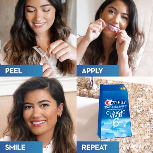 Crest 3D Whitestrips, Classic Vivid, Teeth Whitening Strip Kit, 20 Strips (10 Count Pack) - Image 3