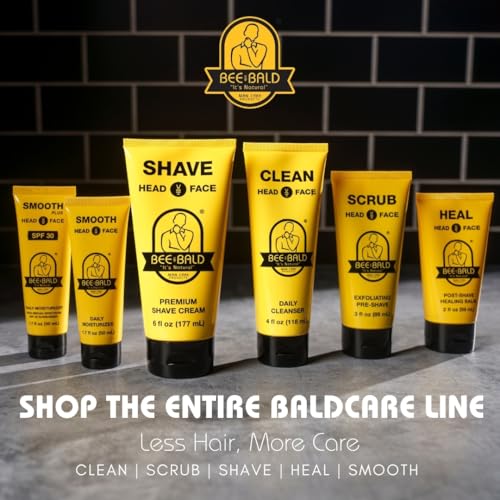 Bee Bald HEAL Aftershave for Men Healing Balm, Immediately Calms & Soothes Damaged Skin, Treats Bumps, Redness, Razor Burn & Other Shaving Irritations (2 Fl Oz) - Image 6