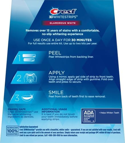 Crest 3D White Luxe Whitestrip Teeth Whitening Kit, Glamorous White, 14 Treatments( Each with 1 Upper/ 1 Lower), 28 Strips - Image 3