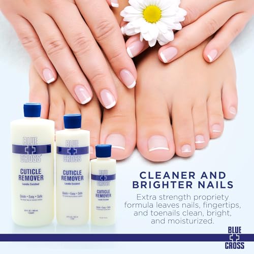 Blue Cross Cuticle Remover Liquid, Cuticle Softener for Nails, Professional Nail + Cuticle Care with Lanolin for Brittle Nails, Hang Nails, Hydrating, Moisturizing, Dry Cuticles, Made in USA, 6oz - Image 3