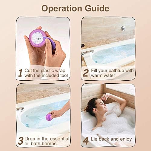 Bath Bombs Gift Set - 5 Large Fizzy Spa Bombs with 4 Scented Candles for Women - Moisturizing Bubble Bath with Essential Oils for Valentine's, Birthday Gifts - Image 7