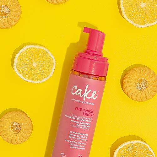 Cake Beauty Thick Trick Volumizing Styling Foam Hair Mousse, Green Tea & Ginseng for Volume & Shine, Vegan for Women, Sulfate, Paraben & Cruelty Free, Basic, 6.8 Oz, basic (MA00268) - Image 6