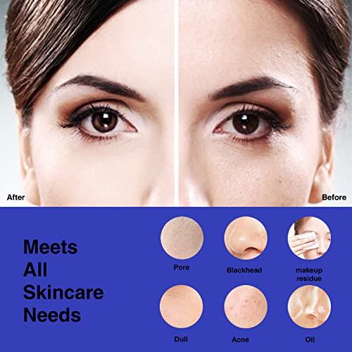 NågraCoola CLIE Facial Cleansing Brush, Waterproof and Rechargeable Face Scrub Brush for Men & Women, Cleansing, Exfoliating and Massaging, Electric Face Scrubber - Blue - Image 5