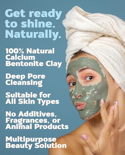 Aztec Secret – Indian Healing Clay 1 lb – Deep Pore Cleansing Facial & Body Mask – The Original 100% Natural Calcium Bentonite Clay – New Version 2 - Image 4