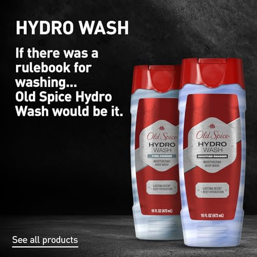 Old Spice Body Wash Hydro Wash for Men, 2 in 1 Lasting Scent + Hydration, Hardest Working Collection, Smoother Swagger Scent, 16 Ounce (Pack of 4) - Image 11
