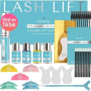 Lash Lift Kit Eyelash Perm Kit, with Detailed Instruction Eyelash Lift Kit, Easy for Beginner and Professional Lash Perm Kit, Achieve Salon-Quality Lashes Lift with Safe and Effective Result